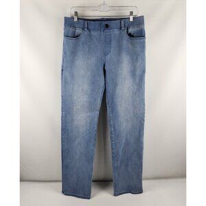 Betabrand Jeans Womens Large Blue Straight Leg Denim (32x31) W1536-LTV